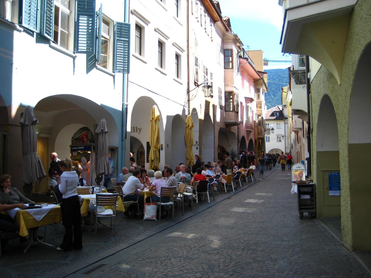 A street in Merano, northern Italy by maria rainier