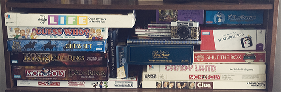 Board Games Bookshelf © Kendra Kantor