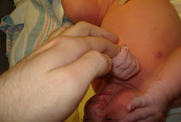 Picture 12: Baby Jeff April 28, 2012 ©Kendra Kantor: daddy and baby fingers